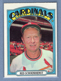 1972 Topps #67 Red Schoendienst MG EX-MT  GO500