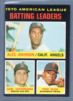 1971 Topps #61 A.L. Batting Leader (Yaz, Oliva)  VG-EX  GO747