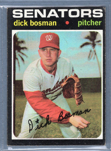 1971 Topps #60 Dick Bosman  EX  SB1