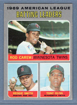 1970 Topps #62 AL Batting Leaders (Carew)  EX-MT  SB1