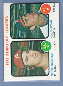 1973 Topps #67 Strikeout Leaders (Ryan, Carlton)  EX  GO550