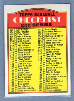 1972 Topps #103 Checklist 133-263 EX-MT  GO483