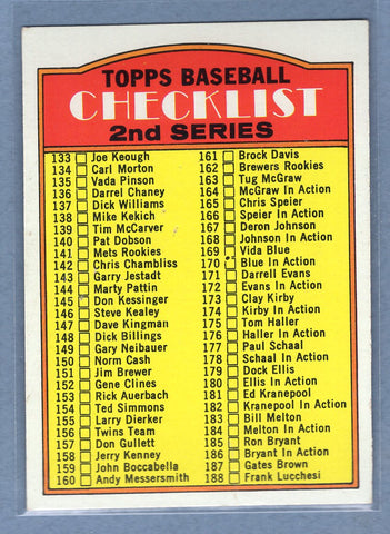 1972 Topps #103 Checklist 133-263 EX-MT  GO483