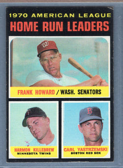 1971 Topps #65 A.L. HR Leaders (Killebrew, Yaz)  VG-EX  GO747