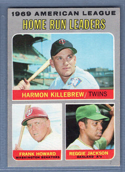 1970 Topps #66 AL HR Leaders (Jackson, Killebrew) EX-MT  SB2