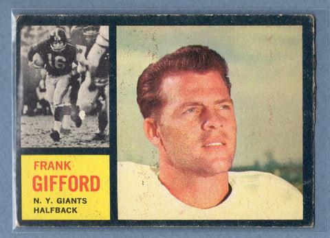 1962 Topps #104 Frank Gifford (HOF) (st) VG  GO801