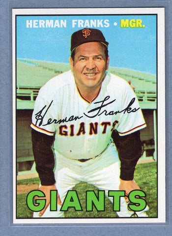 1967 Topps #116 Herman Franks EX-MT  GO390