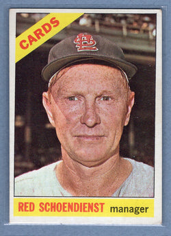 1966 Topps #76 Red Schoendienst (HOF) VG-EX  GO300
