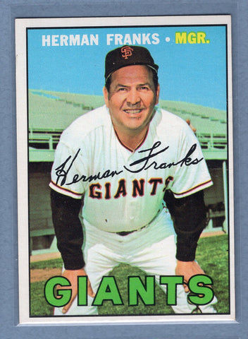 1967 Topps #116 Herman Franks (a) EX-MT   GO340