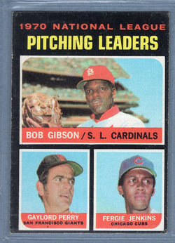 1971 Topps #70 N.L. Pitching Ldrs (Gibson)  EX  GO747