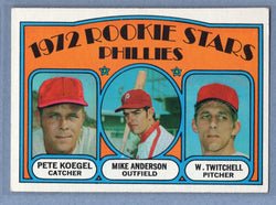 1972 Topps #14 Phillies Rookies (Mike Anderson, Pete Koegel, Wayne Twitchell) Ex