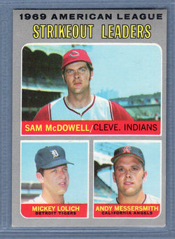 1970 Topps #72 AL Strikeout Leaders (Lolich, etc.)  EX-MT  SB1
