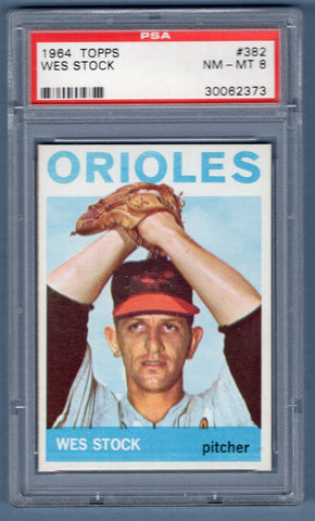 1964 Topps #382 Wes Stock (30062373) PSA 8