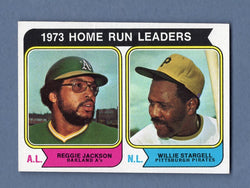 1974 Topps Baseball #202 Home Run Leaders(Jackson, Stargell) NM-MT 001