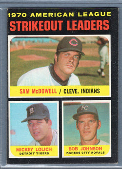 1971 Topps #71 A.L. Strikeout Leaders  EX  SB1
