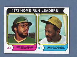 1974 Topps Baseball #202 Home Run Leaders(Jackson, Stargell) NM-MT 002