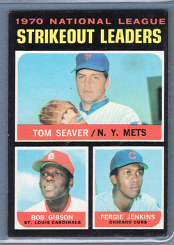 1971 Topps #72 N.L. Strikeout Leaders (Seaver)  EX  SB1