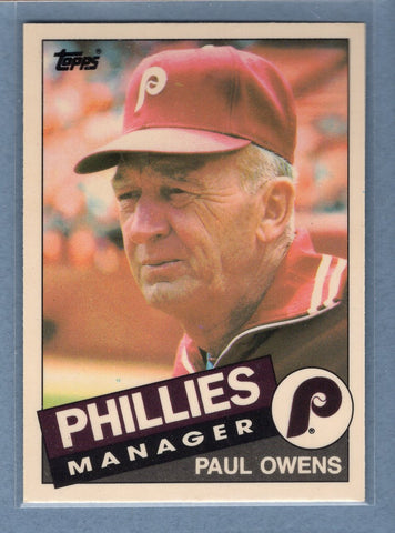1985 Topps Tiffany #92 Paul Owens NM