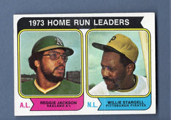 1974 Topps Baseball #202 Home Run Leaders(Jackson, Stargell) NM-MT 004