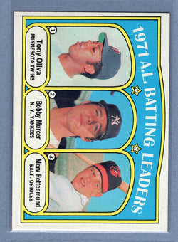 1972 Topps #86 AL Batting Leaders EX-MT  GO500