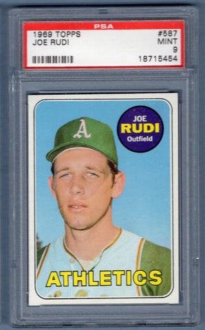 1969 Topps #587 Joe Rudi (18715454) PSA 9