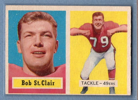 1957 Topps #18 Bob St. Clair (HOF) (b) EX  GO801