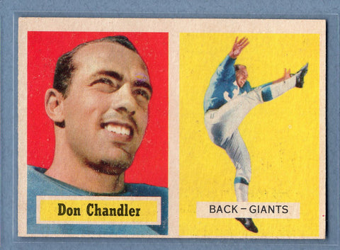1957 Topps #23 Don Chandler (R)  EX-MT  GO801