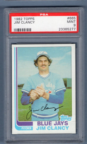 1982 Topps #665 Jim Clancy PSA 9