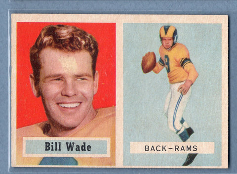 1957 Topps #34 Bill Wade (a) (st) VG  GO801
