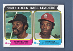 1974 Topps Baseball #204 Stolen Base Leaders(Brock) NM-MT 001