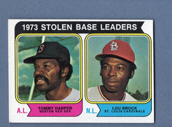 1974 Topps Baseball #204 Stolen Base Leaders(Brock) NM-MT 003