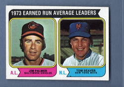 1974 Topps Baseball #206 ERA Leaders(Palmer, Seaver) NM-MT 002
