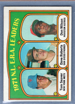 1972 Topps #91 NL ERA Leaders Seav/Rob/Wilson EX-MT   GO464