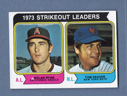 1974 Topps Baseball #207 Strikeout Leaders(Ryan, Seaver) NM-MT 001