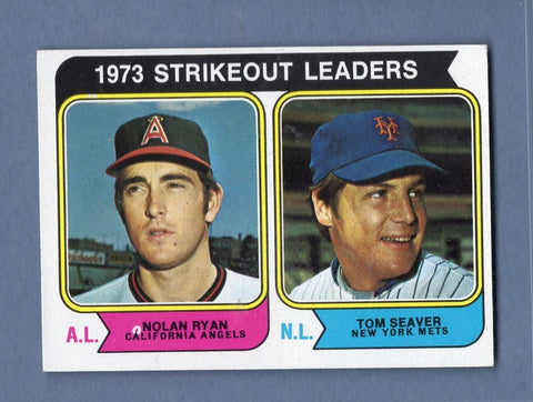 1974 Topps Baseball #207 Strikeout Leaders(Ryan, Seaver) NM-MT 001