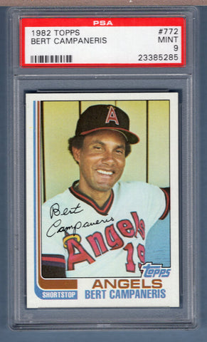 1982 Topps #772 Bert Campaneris PSA 9