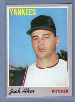1970 Topps #43 Jack Aker  (a) G-VG  GO900