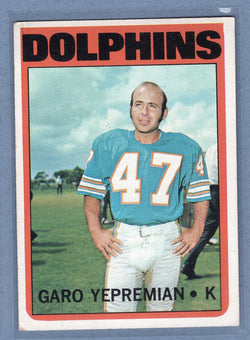 1972 Topps #115 Garo Yepremian VG-EX  GO210