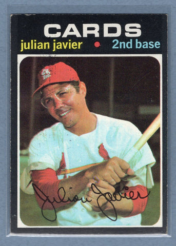 1971 Topps #185 Julian Javier  (f) EX  GO775