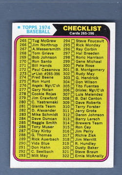 1974 Topps Baseball #273 Checklist 265-395 NM-MT 003
