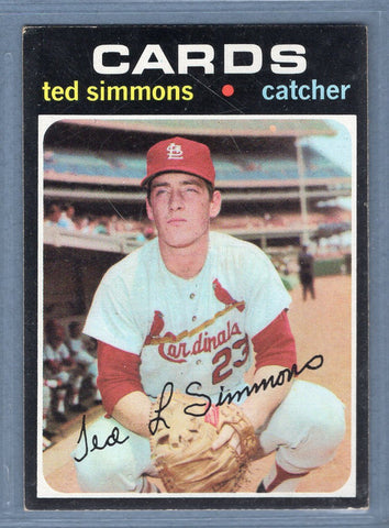 1971 Topps #117 Ted Simmons (R) (HOF)  EX  GO747
