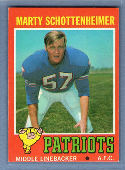 1971 Topps #3 Marty Schottenheimer (R) EX-MT  GO244