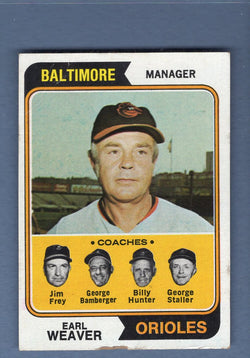 1974 Topps Baseball #306 Earl Weaver NM-MT 002