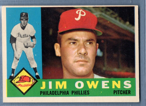 1960 Topps #185 Jim Owens VG-EX Set Break 1