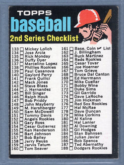 1971 Topps #123 Checklist 133-263  EX  GO747