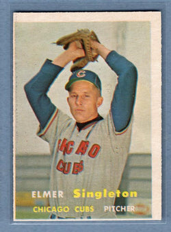 1957 Topps #378 Elmer Singleton EX(oc)   GO270