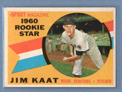 1960 Topps #136 Jim Kaat (R) EX-MT  GO480