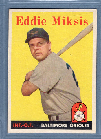 1958 Topps #121 Eddie Miksis EX  GO240