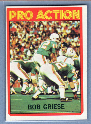 1972 Topps #132 Bob Griese (HOF) PA EX  GO326