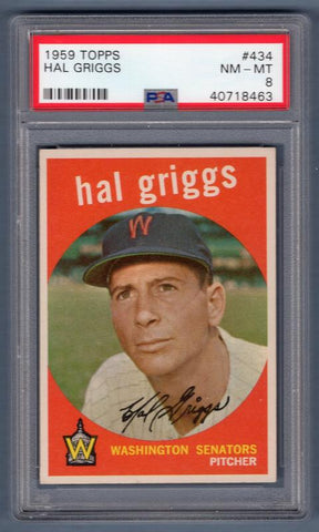 1959 Topps #434 HAL GRIGGS  PSA 8